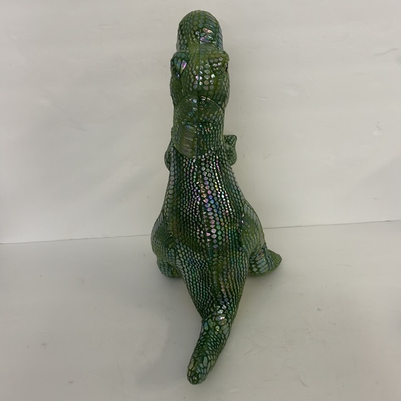 Large 14” Green T-Rex Dinosaur Plush Stuffed Animal Like New Condition - Picture 3 of 6